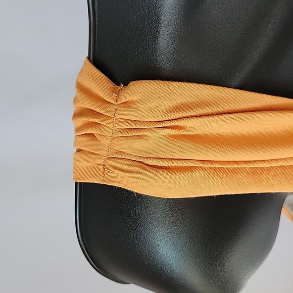 Topshop Sleeveless Tie Waist Wide Leg Jumpsuit Apricot Sz 6 - Picture 9 of 14